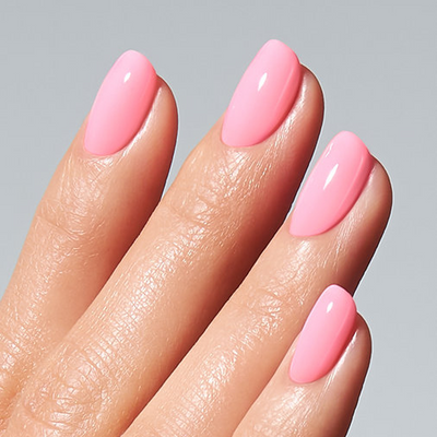 Resultado do American Creator Color Gel Voluntary aplicado em unhas de acabamento brilhante