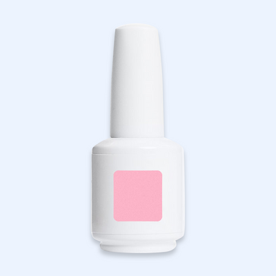 American Creator Color Gel Voluntary em frasco branco com amostra da tonalidade sobre fundo azul-claro