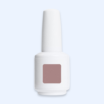 American Creator Color Gel Zeal em frasco branco com amostra da tonalidade sobre fundo azul-claro