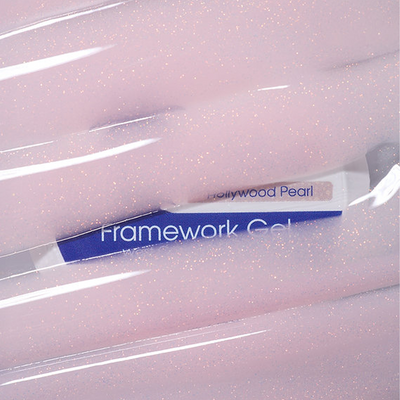Textura rosa pálido perolado com brilho do American Creator Framework Gel Hollywood Pearl 30 ml