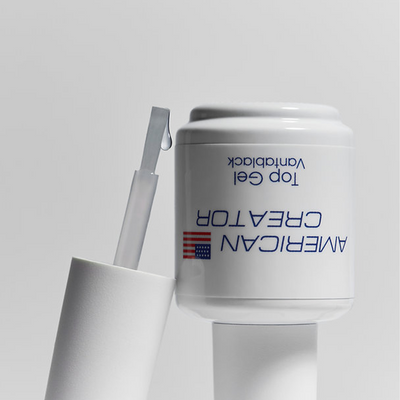 American Creator Top Gel Vantablack em apresentação profissional com frasco e pincel