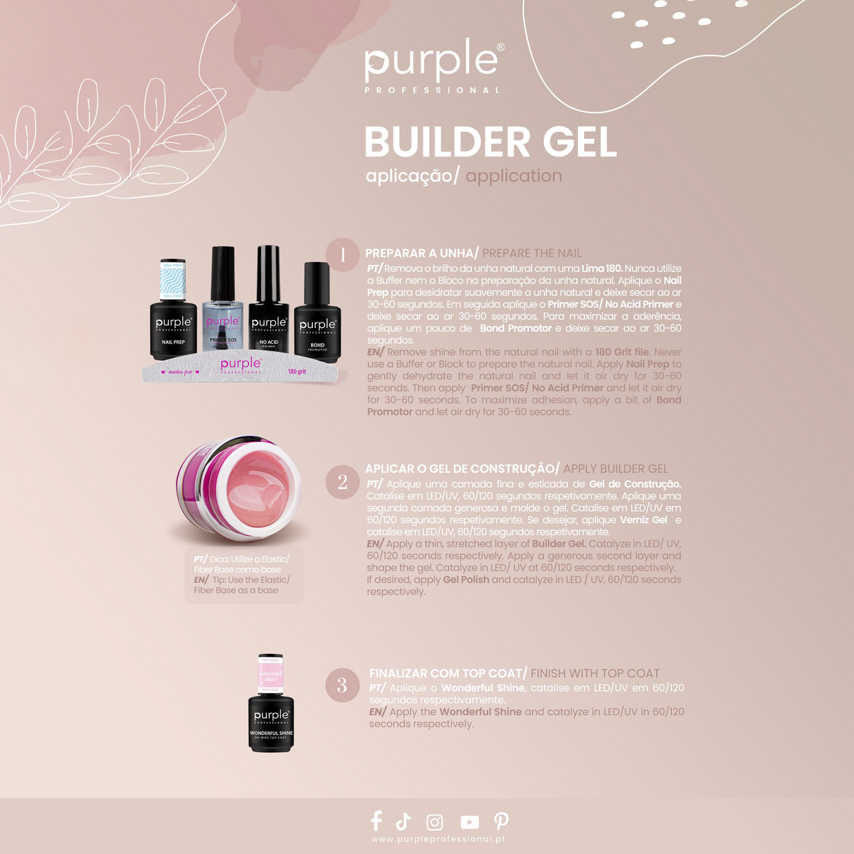 Gel Builder Milky Pink Opack - Purple