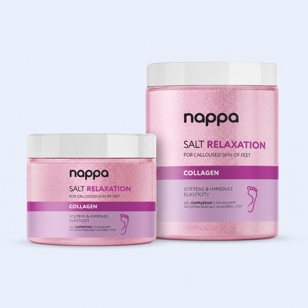 Banho de Sal Relaxation Lavanda Nappa nos tamanhos 400g e 1250g