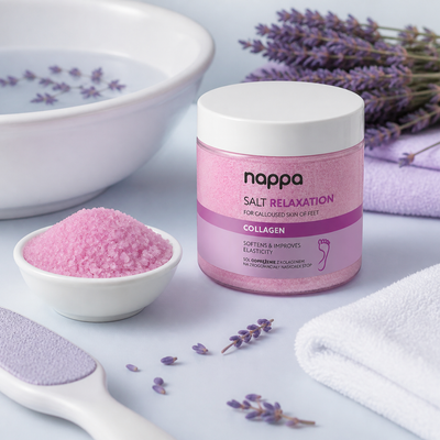 Ritual de pedicure com Banho de Sal Relaxation Lavanda Nappa
