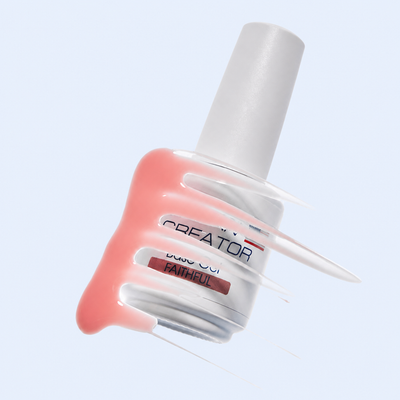 Base Gel Faithful American Creator 15ml textura rosa coral sobre frasco