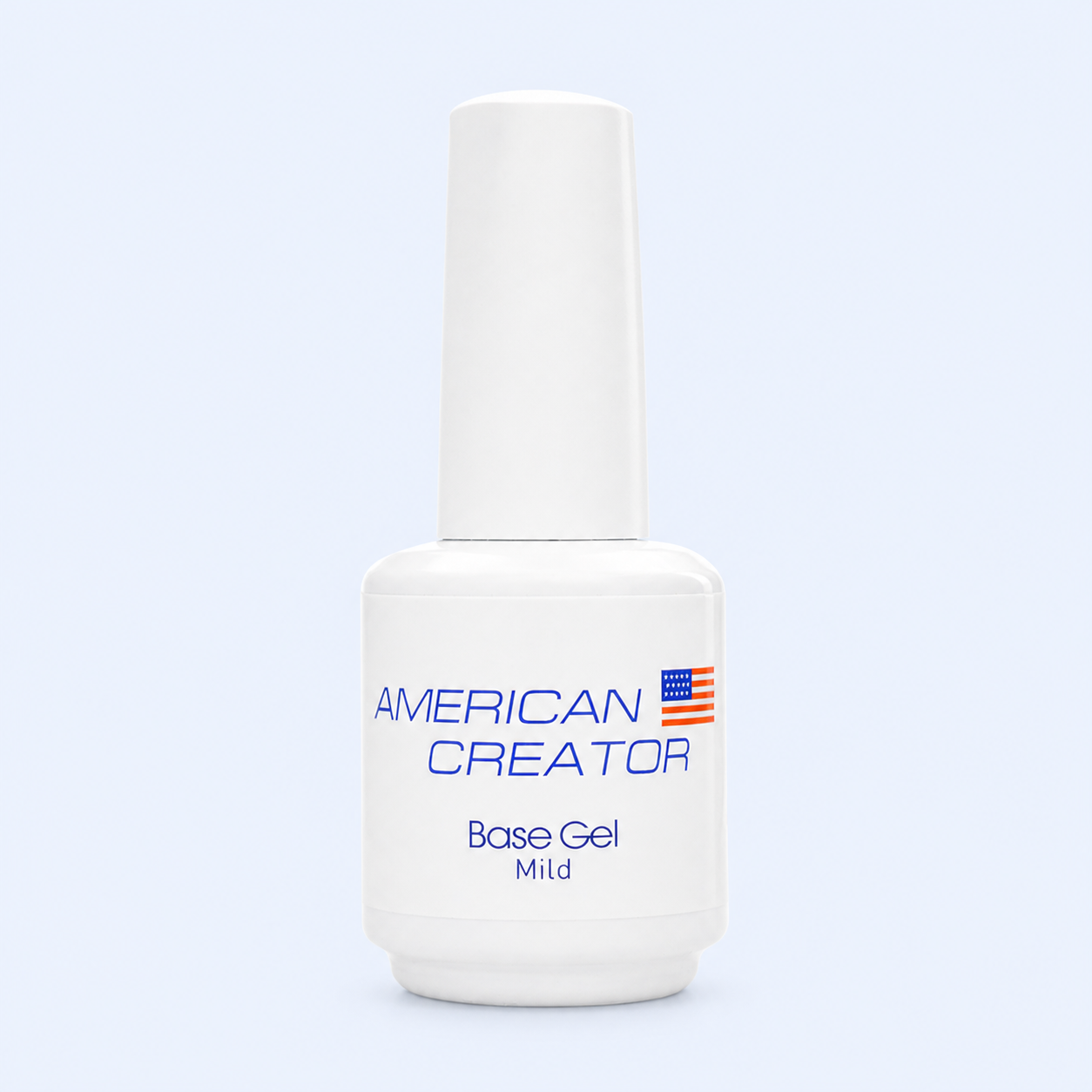 Base Gel Mild American Creator 15ml em fundo azul claro FBeauty