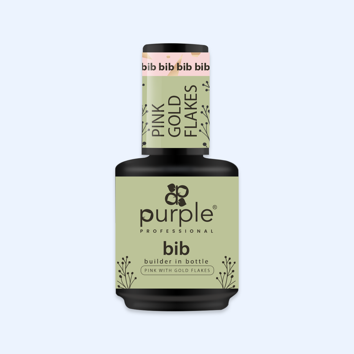 BIB - Builder in a Bottle Pink with Gold Flakes - Purple