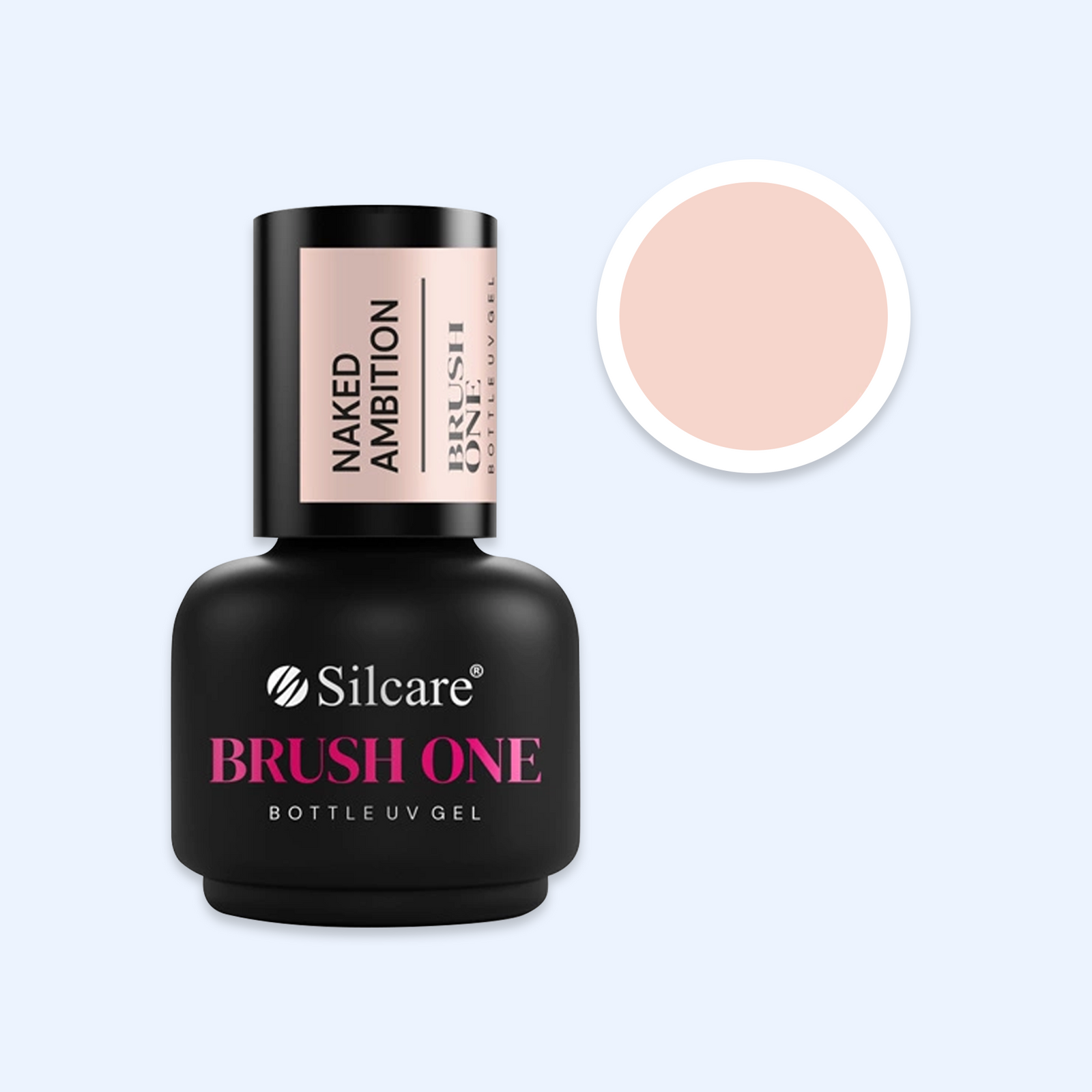 Brush One Bottle Gel Silcare - Naked Ambition