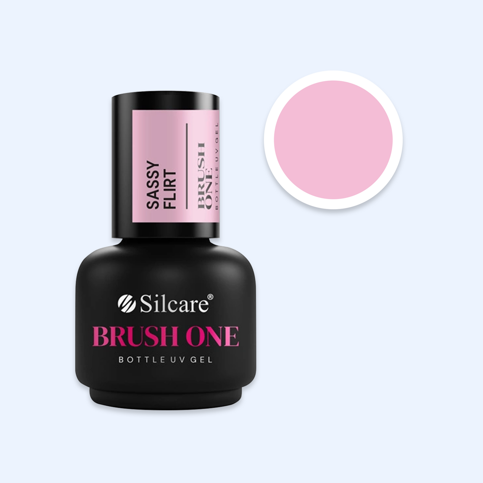 Brush One Bottle Gel Silcare - Sassy Flirt