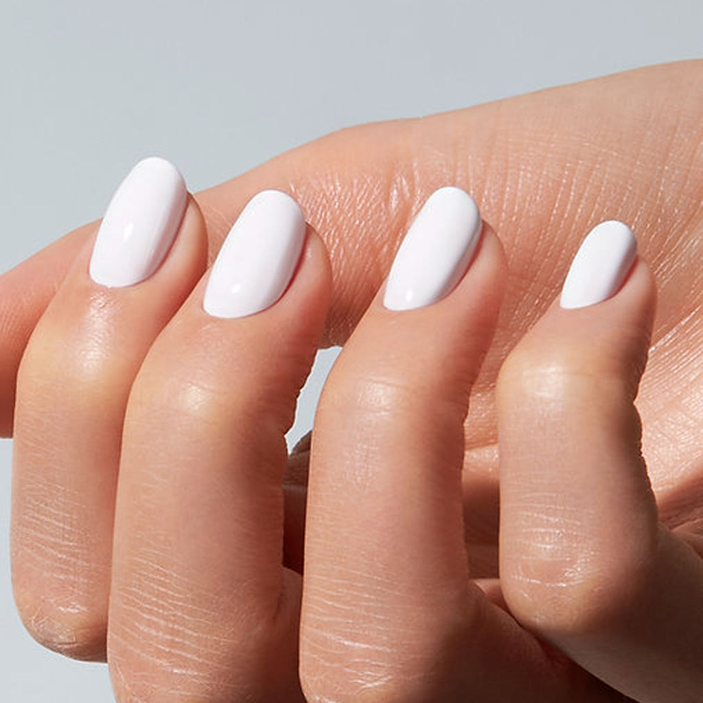 Unhas com Color Gel Absolute White American Creator branco brilhante