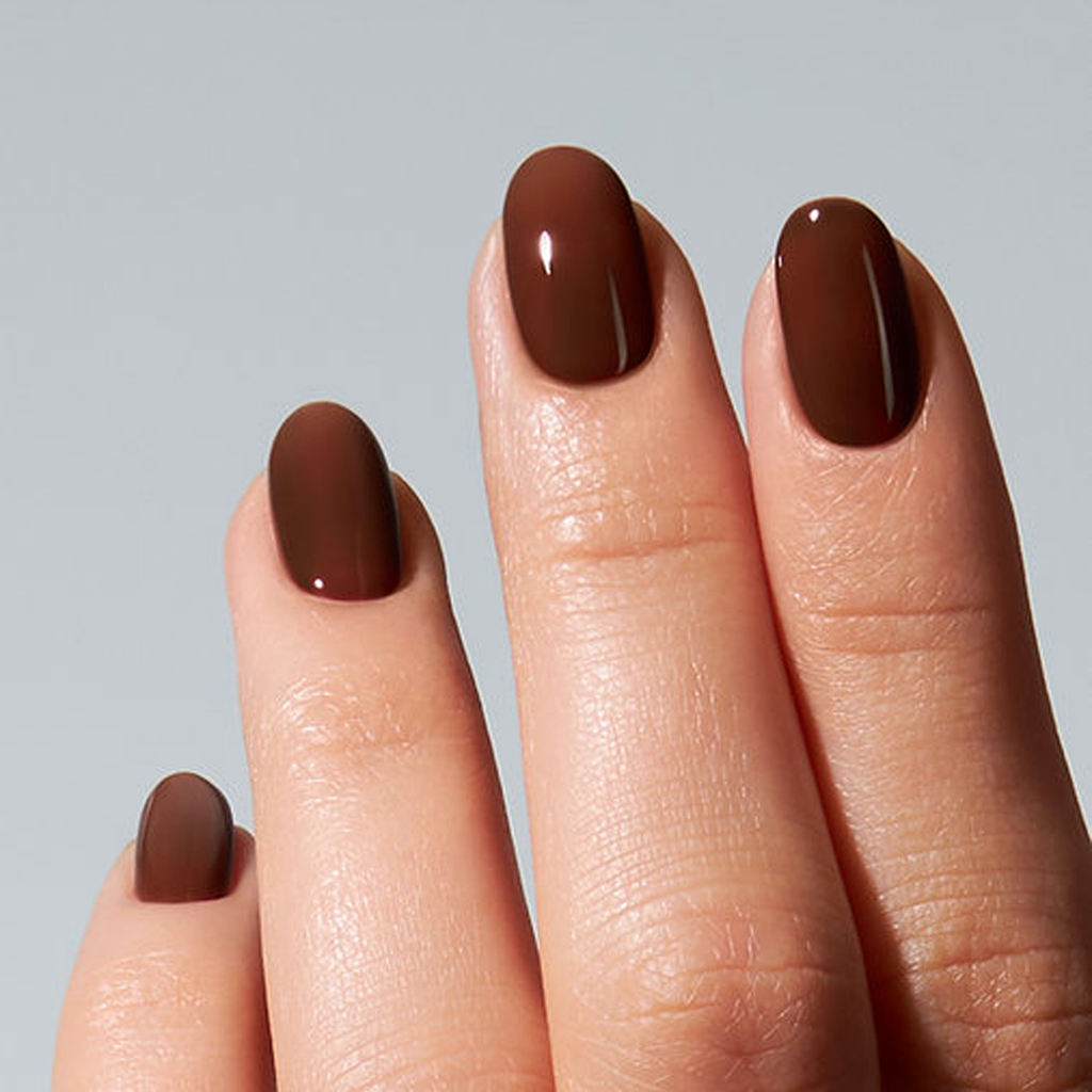Unhas com Color Gel Coffee American Creator castanho café brilhante