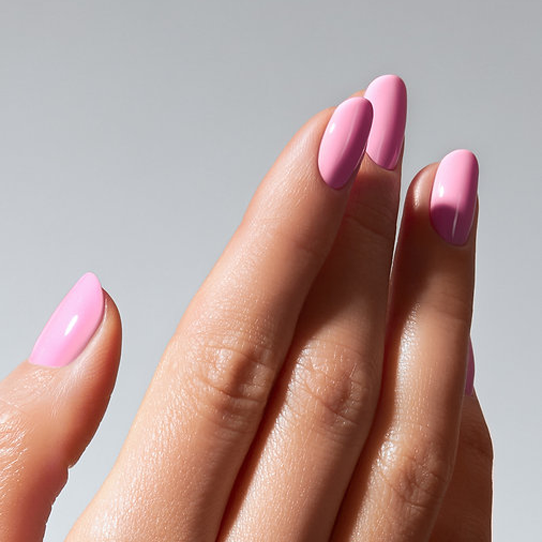 Unhas com Color Gel Mousse American Creator rosa mousse brilhante