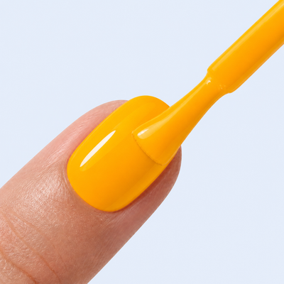 Aplicacao do Color Gel Papaya American Creator laranja papaya na unha