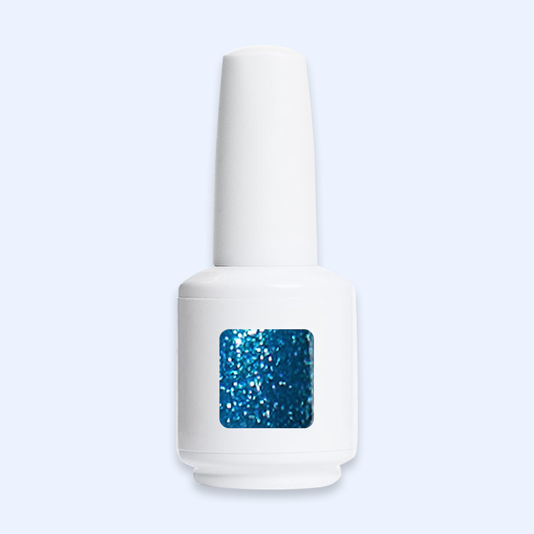 Color Gel Sphere American Creator 15ml em frasco com amostra azul glitter