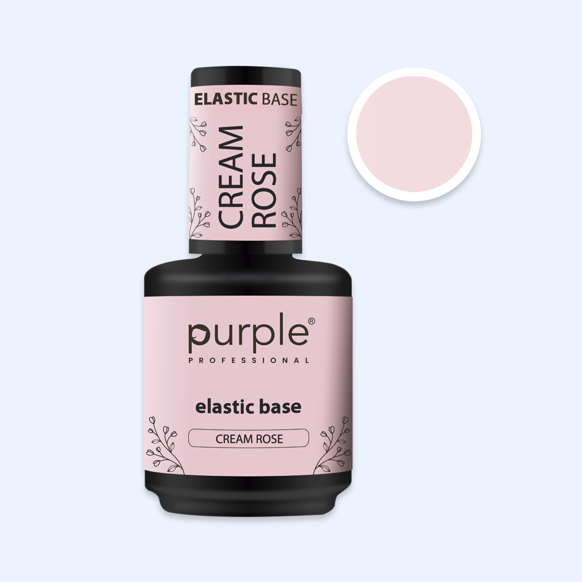 Elastic Base Purple - Cream Rose