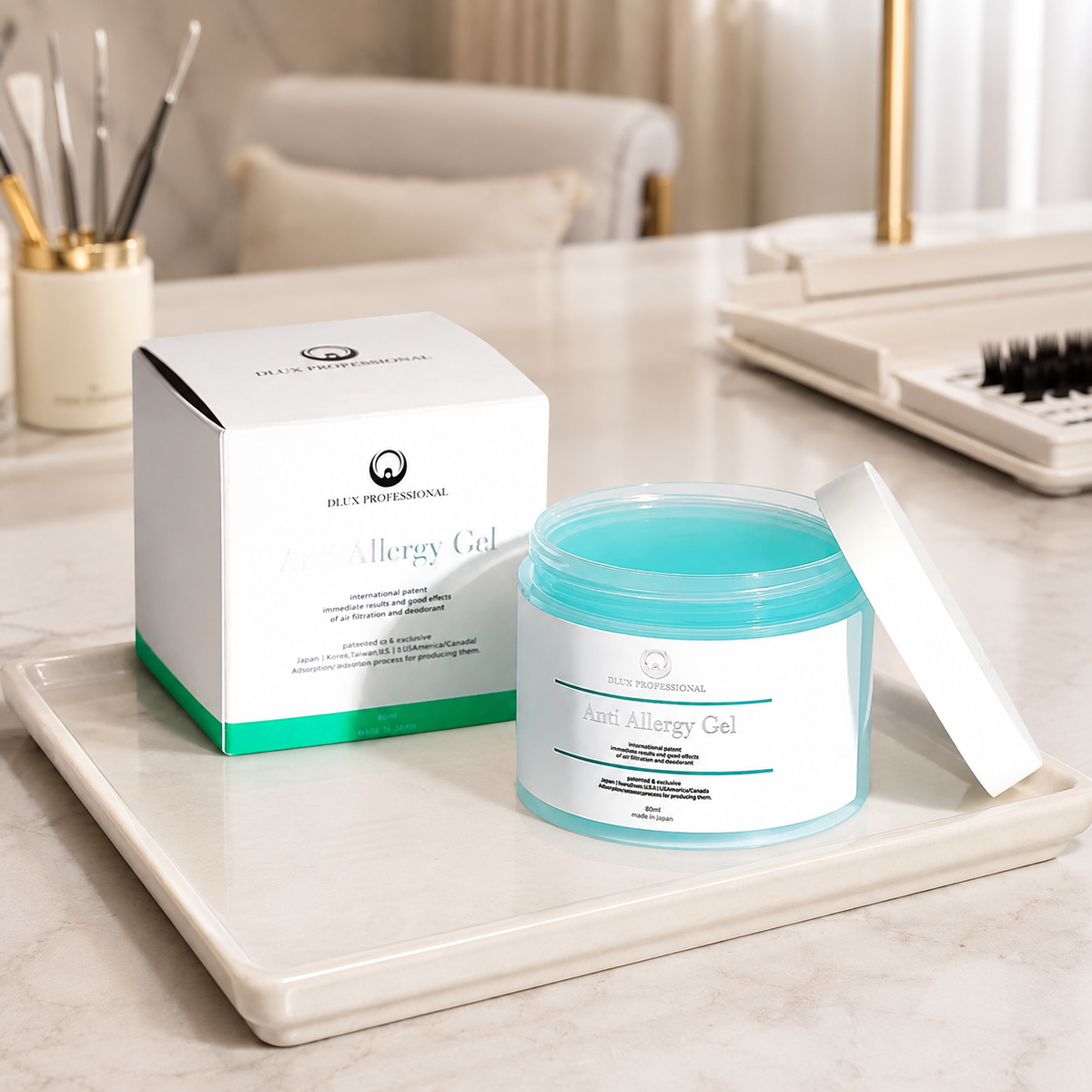 Dlux Gel Inibidor de Fumos Anti Allergy em ambiente profissional