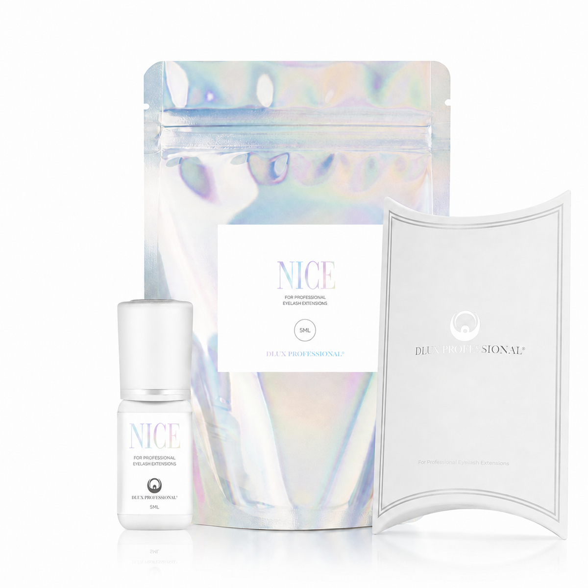 Cola Dlux Nice de 5 ml apresentada com a respetiva embalagem