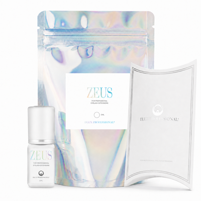Cola Dlux Zeus de 5 ml apresentada com a respetiva embalagem