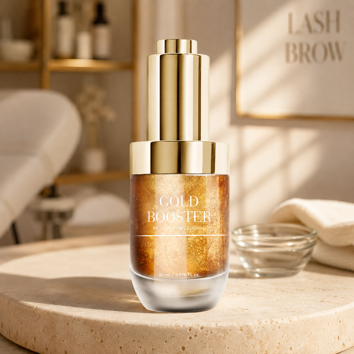 Dlux Sérum Botox Gold Booster em ambiente profissional