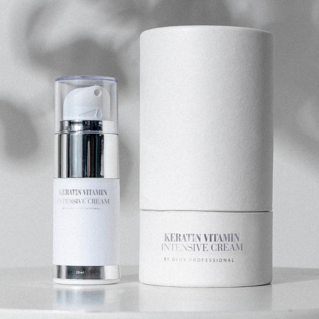 Dlux Sérum Botox Intensivo Keratin Vitamin — frasco e embalagem Keratin Vitamin Intensive Cream