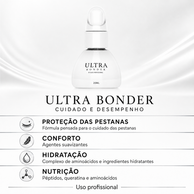 Dlux Ultra Bonder com benefícios do produto apresentados em português