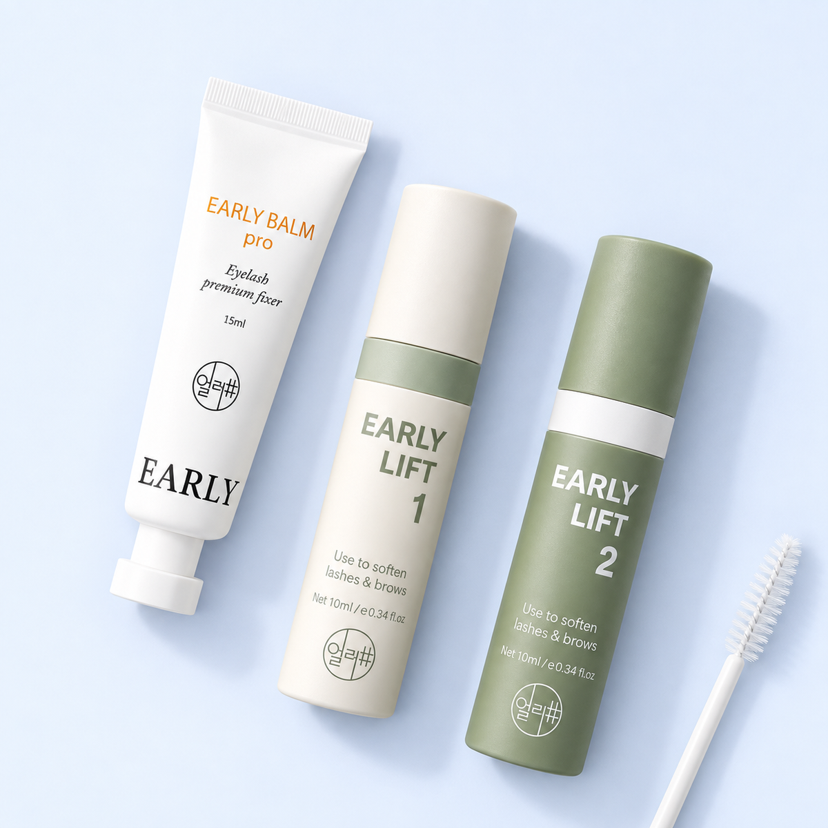 Early Lift Refill Balm em composição plana com Balm Pro, Step 1 e Step 2