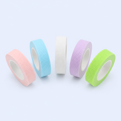 Fita adesiva em papel respirável 1,2 cm nas cores rosa, azul, branco, lilás e verde