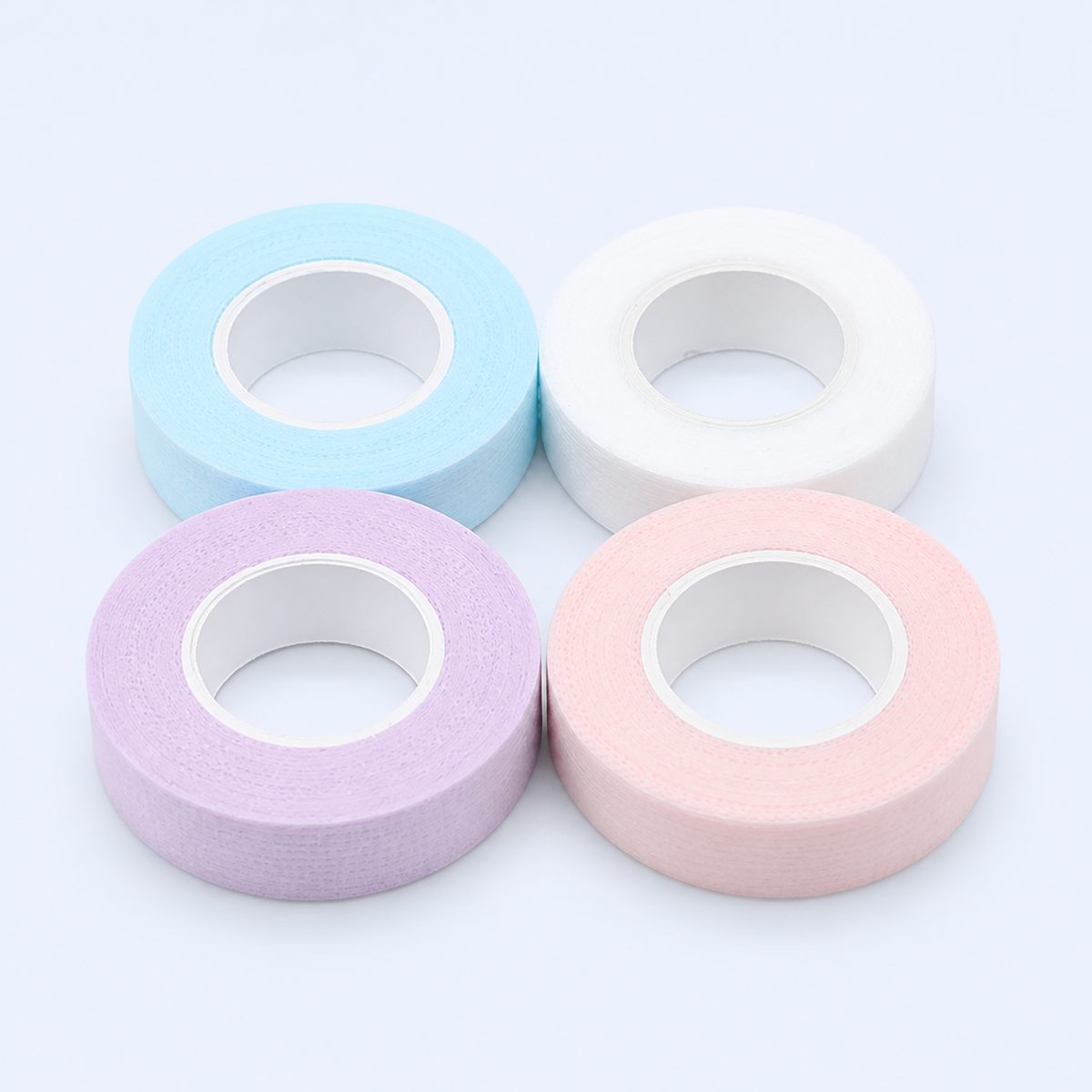 Fita em papel respirável 1,2 cm nas cores rosa, azul, lilás e branco