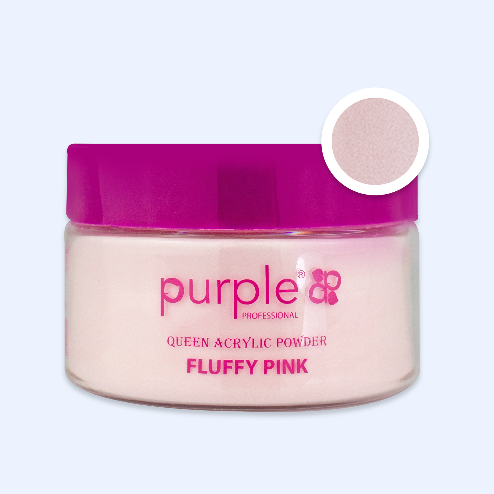 Queen Acrylic Powder Fluffy Pink - Purple