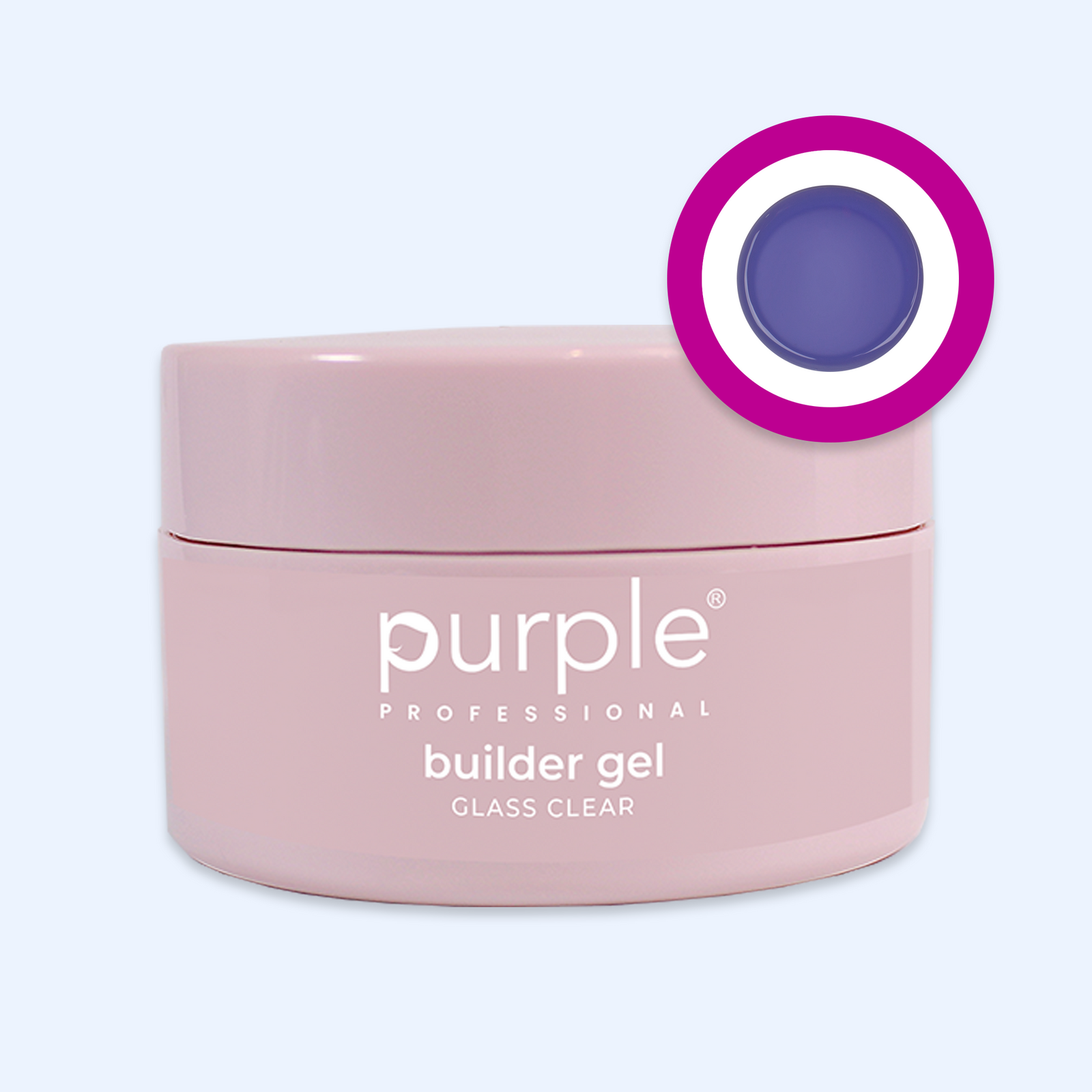 Gel Builder Glass Clear - Purple