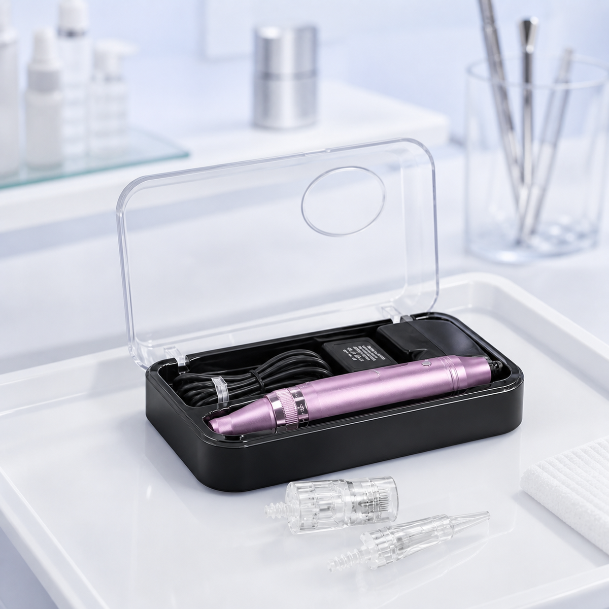 Kit Dr Pen Ultima M7 Wireless em contexto profissional