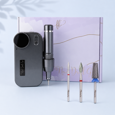 Kit FB Nail Drill Go Essentials com broca portatil e pontas incluidas