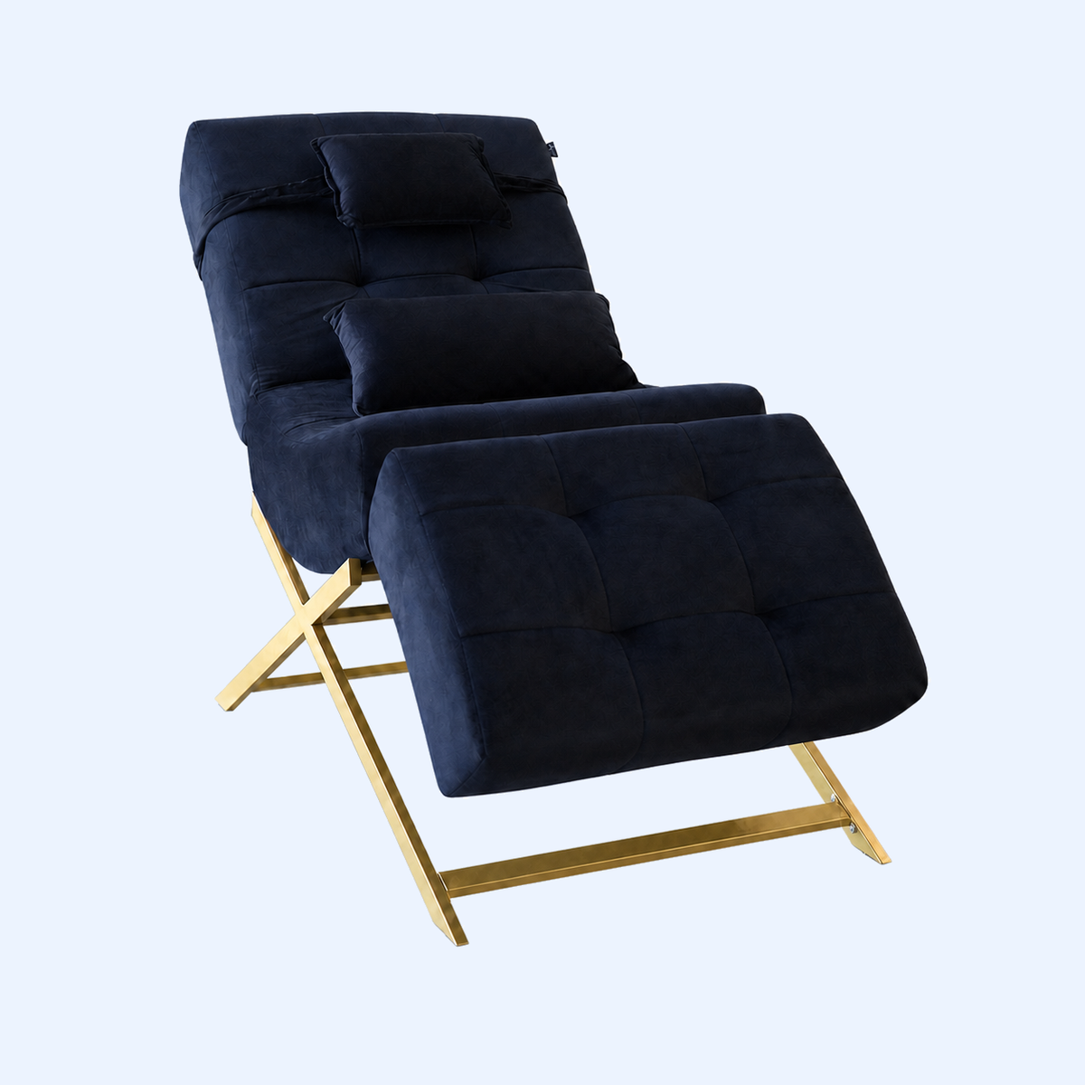 Lash Bed FB Comfy preta com estrutura dourada - vista principal sem sombras
