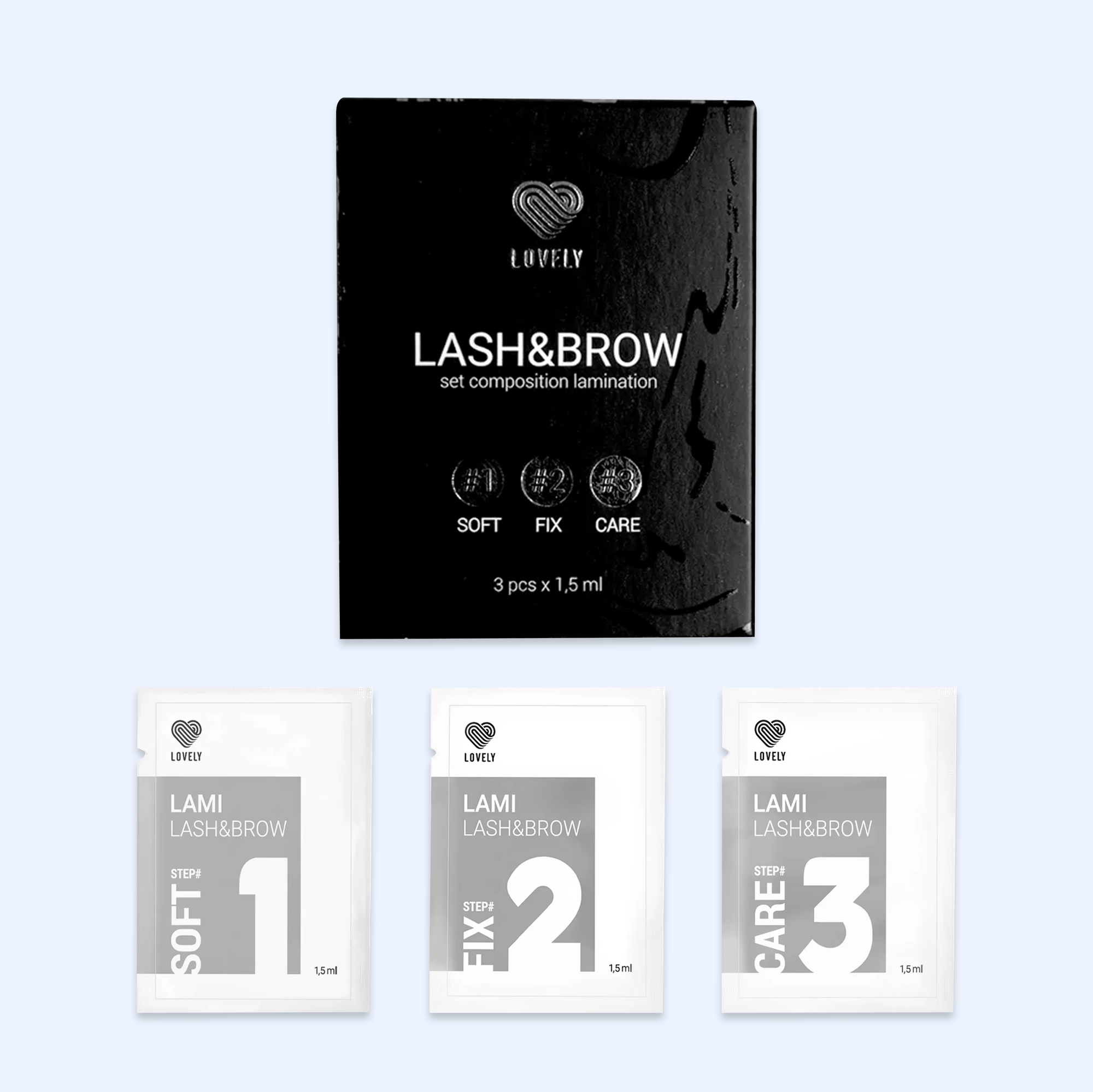 Lash & Brow's LAMI Kit Lovely - Kit de Lifting de Pestanas / Sobrancelhas