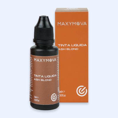 Tinta Líquida Maxymova Ash Blond de 15 ml com caixa em vista principal
