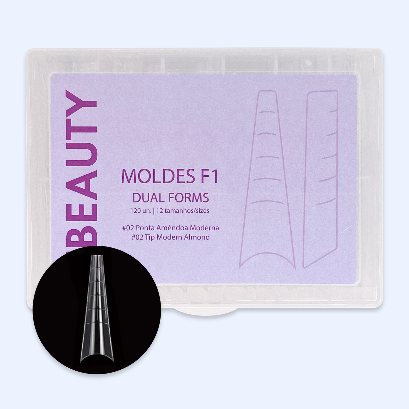 Moldes F1 FB #02 Ponta Amêndoa Moderna
