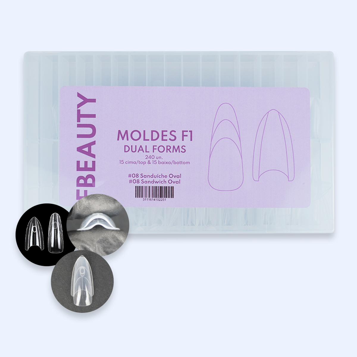 Moldes F1 FB #08 Sanduíche Oval — imagem principal