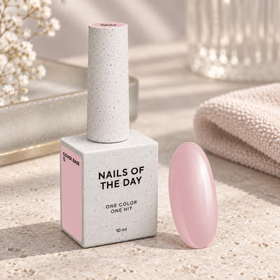 Cover Base 12 Nails Of The Day apresentada num ambiente profissional de manicure