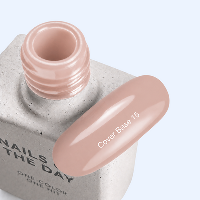 Cover Base 15 Nails Of The Day 10 ml em tom nude bege natural e translúcido