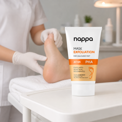 Nappa máscara de pés PHA 150 ml num ambiente profissional de pedicure