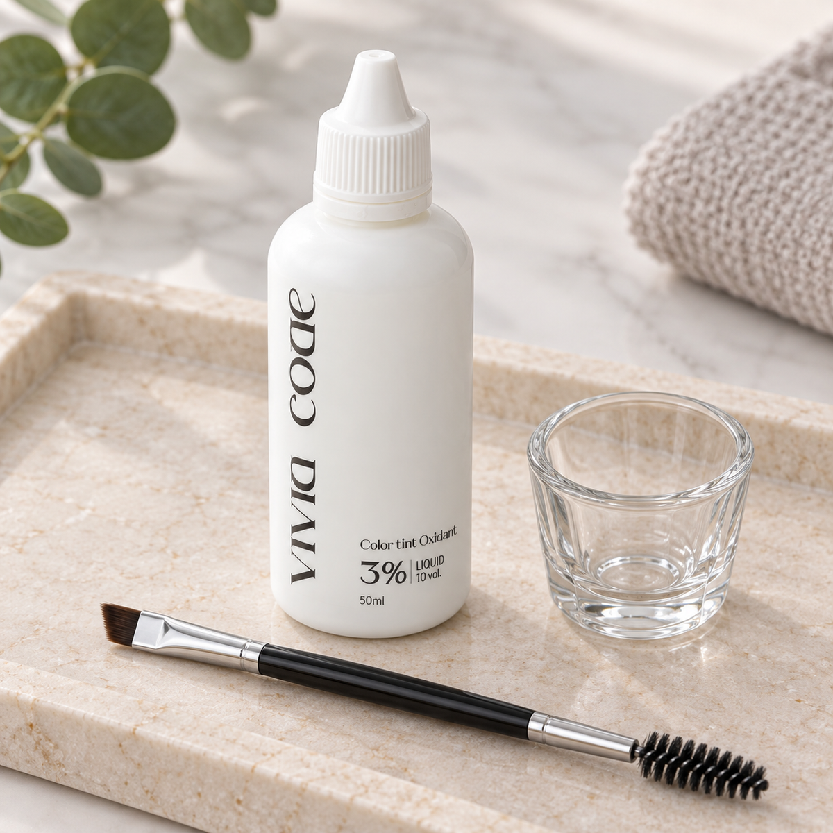 Vivid Code Oxidant 3% Neicha de 50 ml com copo vazio e pincel de coloração