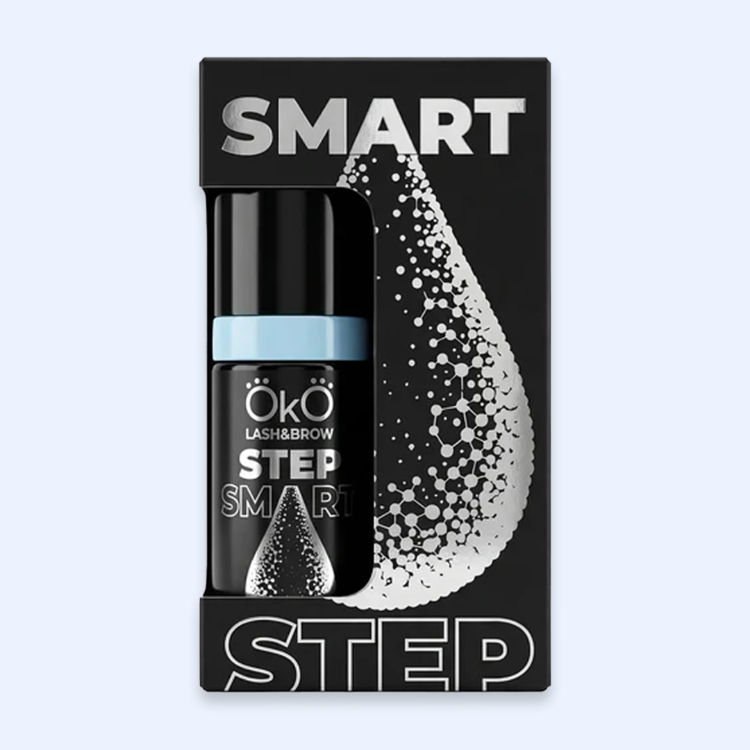 OKO Ativador Lifting e Lightening SMART STEP Lash&Brow — produto com a respetiva embalagem