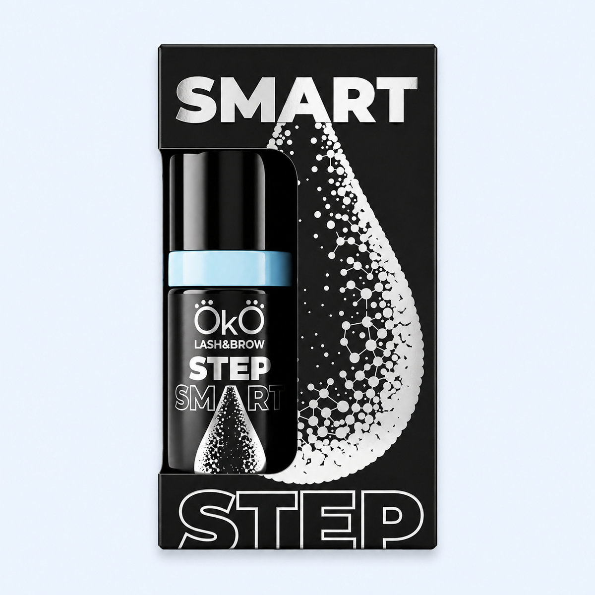 OKO Ativador Lifting e Lightening SMART STEP Lash&Brow — produto com a respetiva embalagem em fotografia melhorada para ecommerce