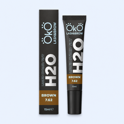 OKO Kit Tintas Líquidas Híbridas H2O — frasco H2O Brown 7.62 em fotografia melhorada para ecommerce