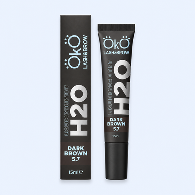 OKO Kit Tintas Líquidas Híbridas H2O — frasco H2O Dark Brown 5.7 em fotografia melhorada para ecommerce