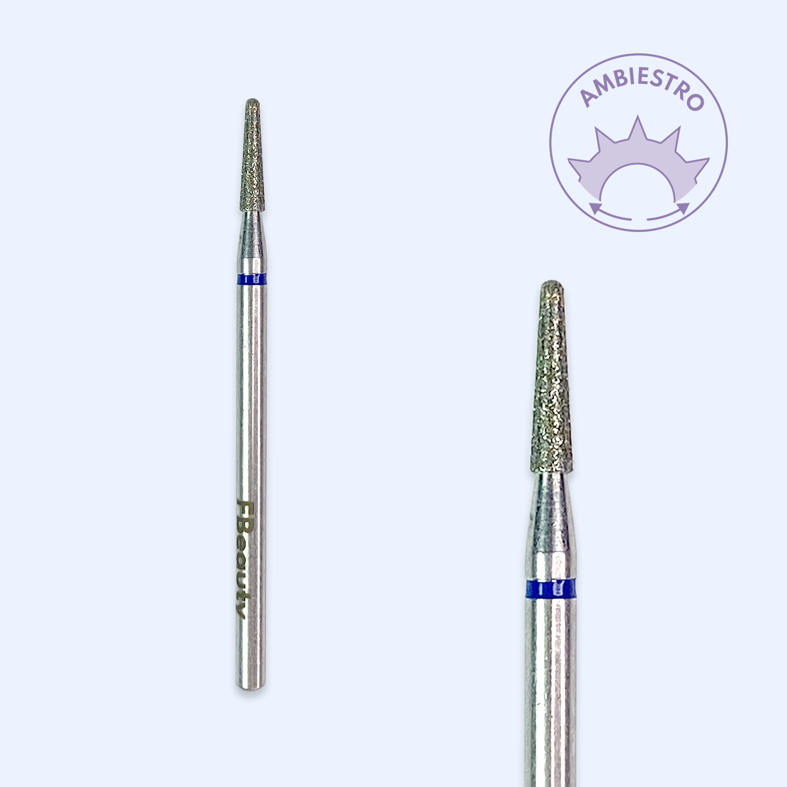 Ponta de diamante DI-PBRO21 — cónica de topo plano de 1,8 mm para trabalho corrente.