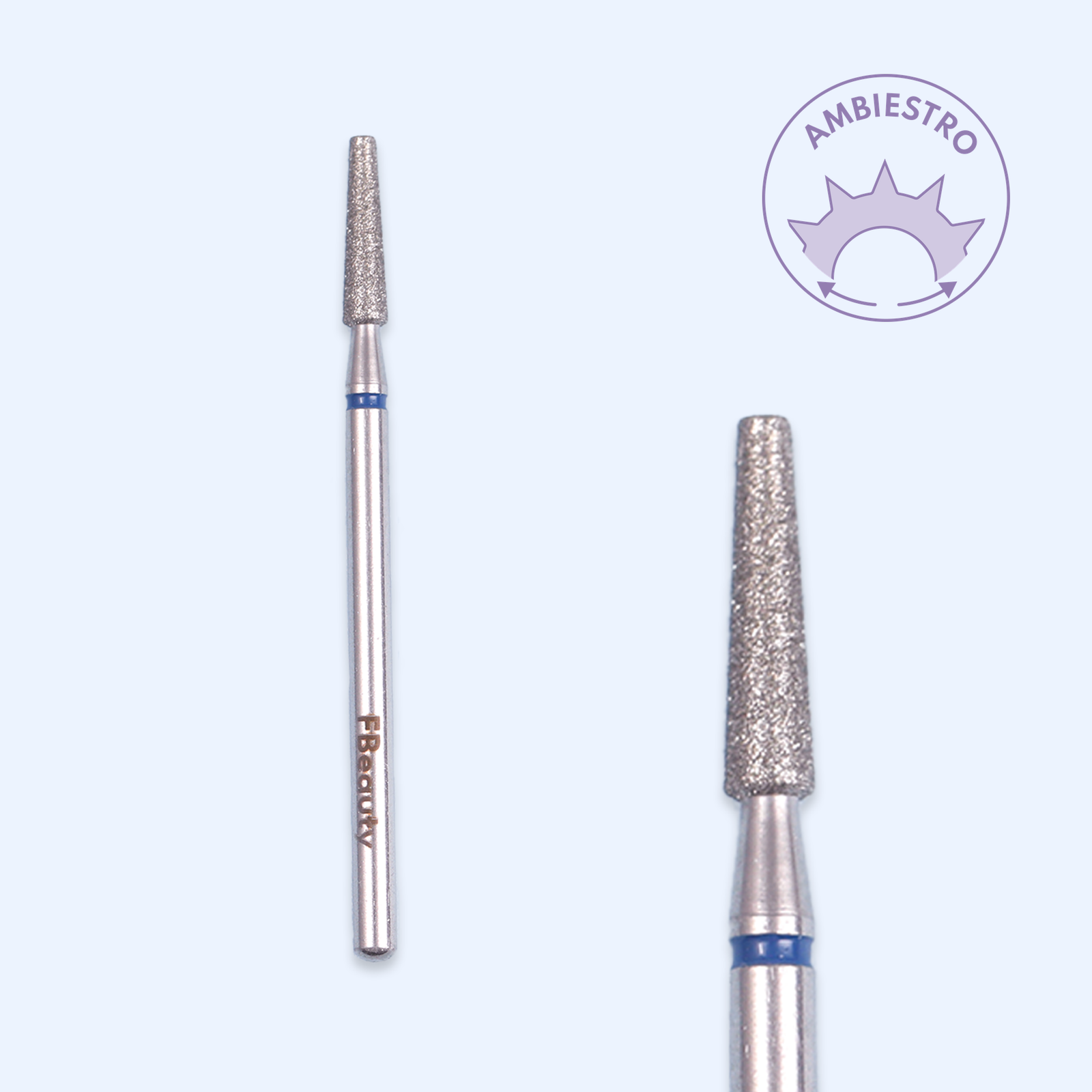 Ponta de diamante DI-PBRO35 — cónica de topo plano de 2,5 mm para trabalho corrente.