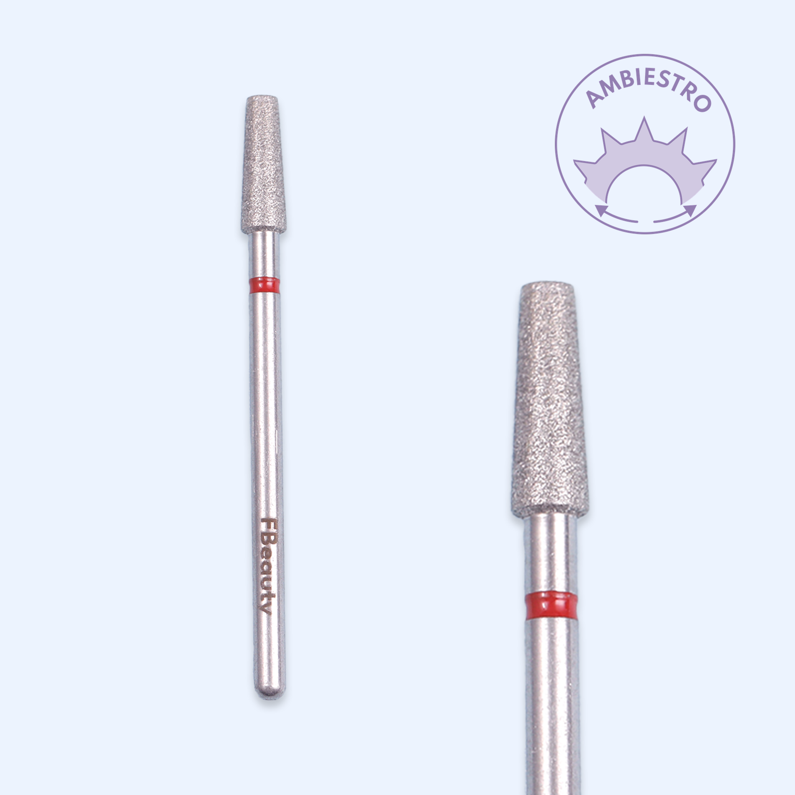 Ponta de diamante DI-PBRO42 — cónica de topo plano de 3,5 mm para detalhe e acabamento.