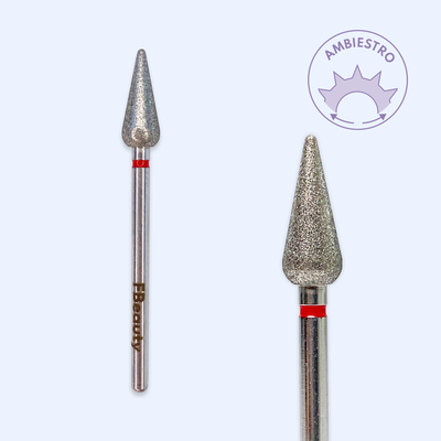 Ponta de diamante DI-PBRO44 — cónica de topo ogival de 5,0 mm para detalhe e acabamento.