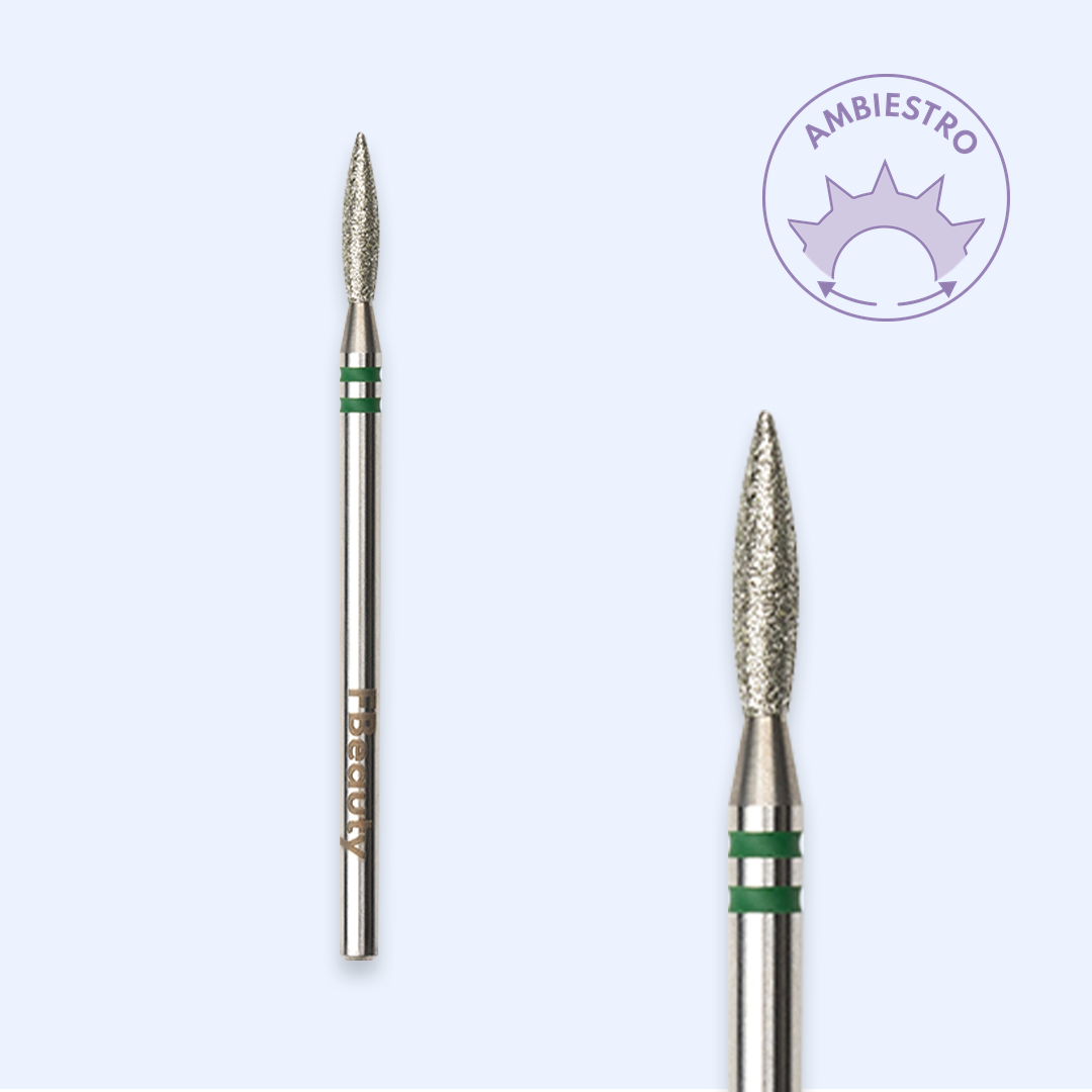 Ponta de diamante DI-PBRO47 — gota de 2,0 mm para preparação mais rápida.